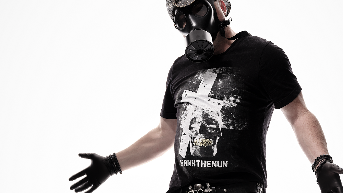 SPANKTHENUN White Cross Unisex Soft Tee