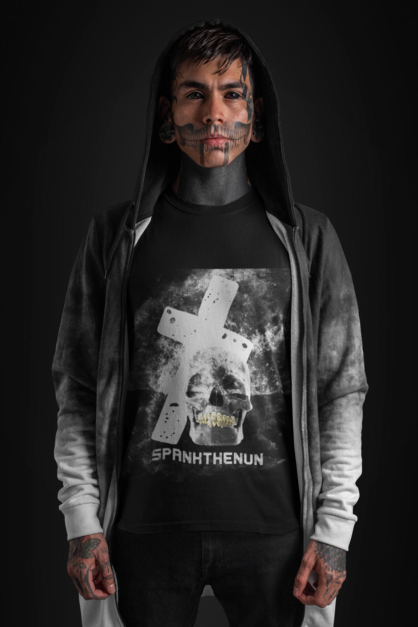 SPANKTHENUN White Cross Unisex Soft Tee