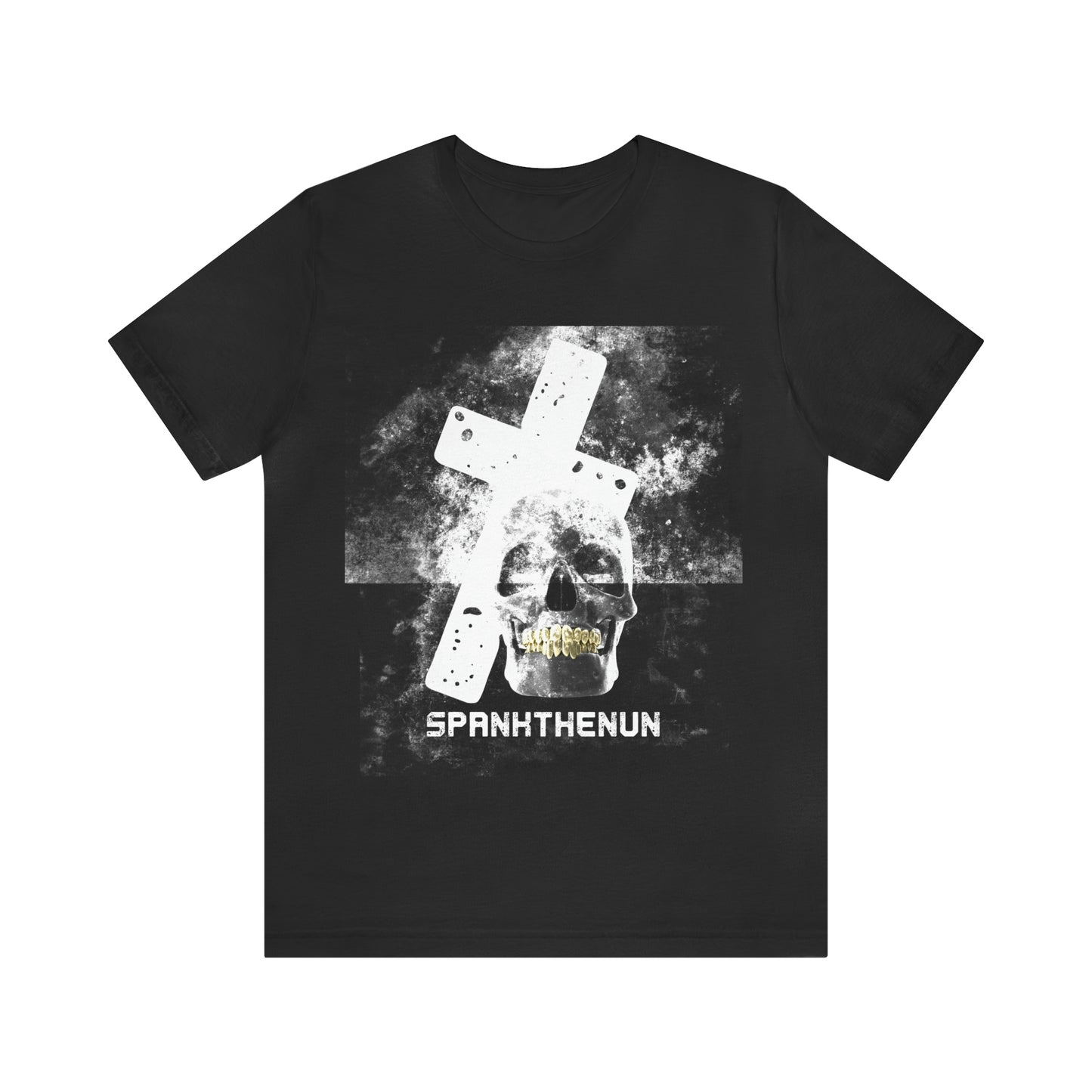 SPANKTHENUN White Cross Unisex Soft Tee