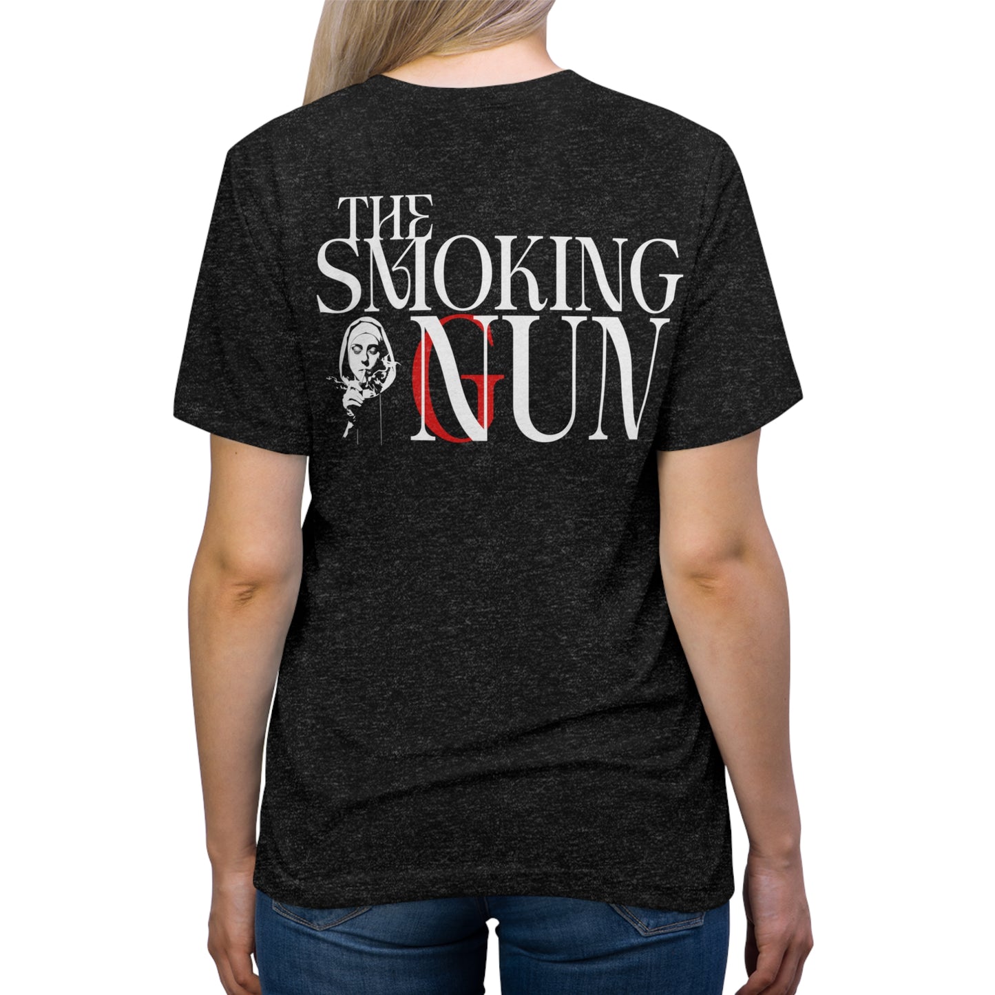 Smoking Nun Heathered Short Sleeve Soft Tee
