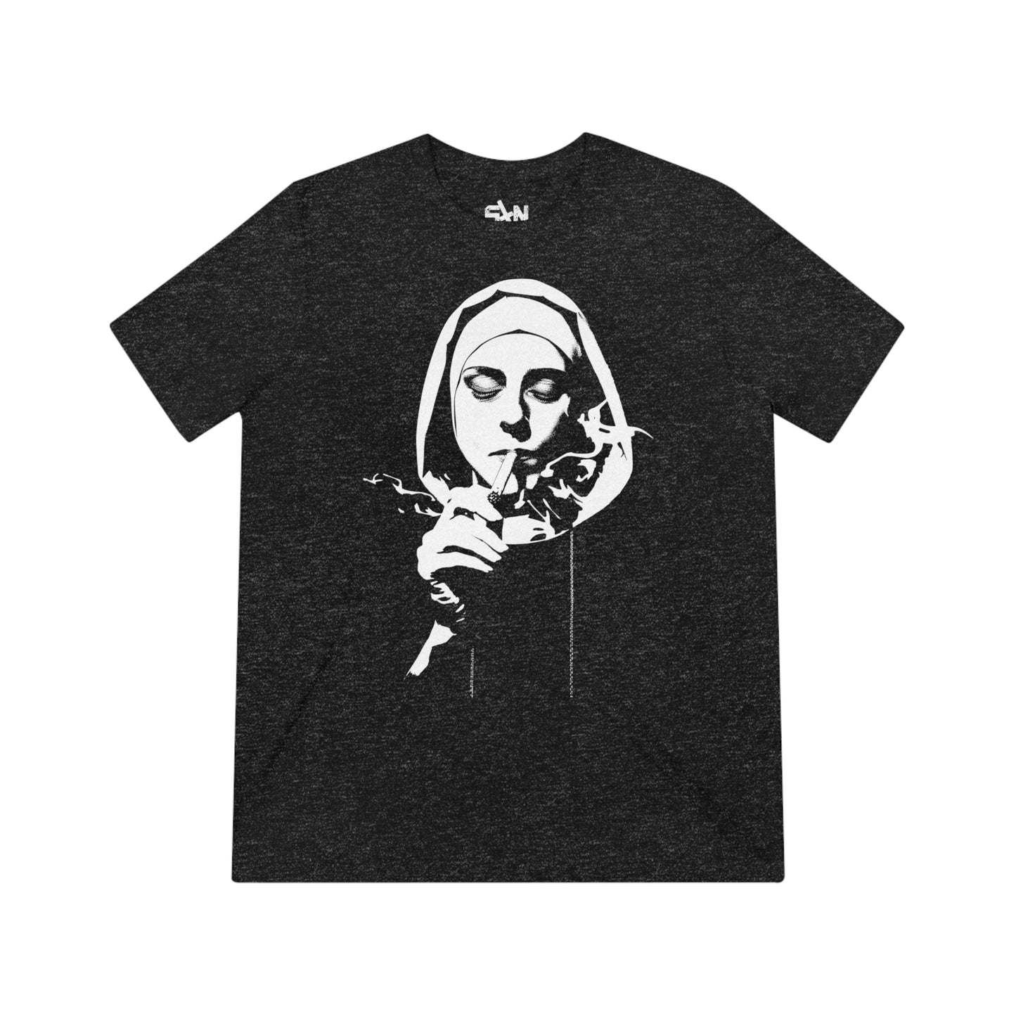 Smoking Nun Heathered Short Sleeve Soft Tee