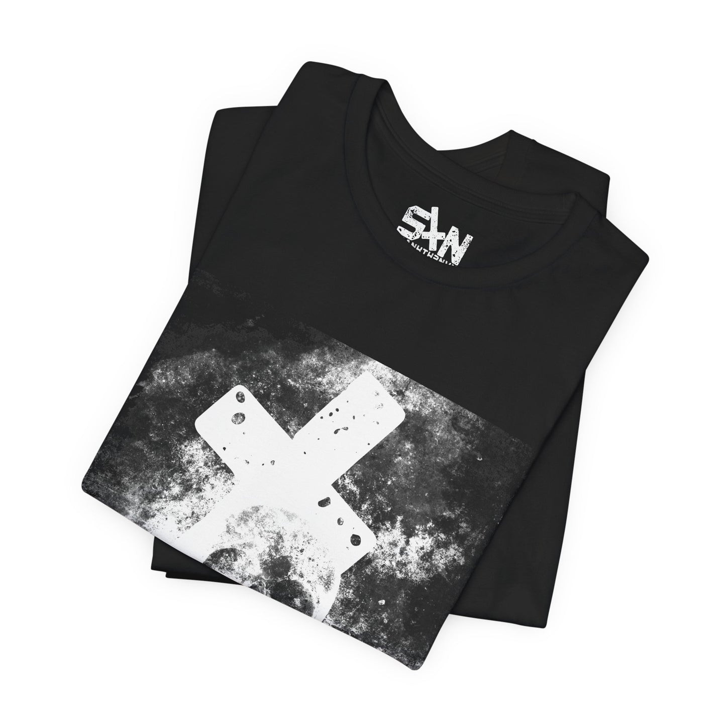 SPANKTHENUN White Cross Unisex Soft Tee