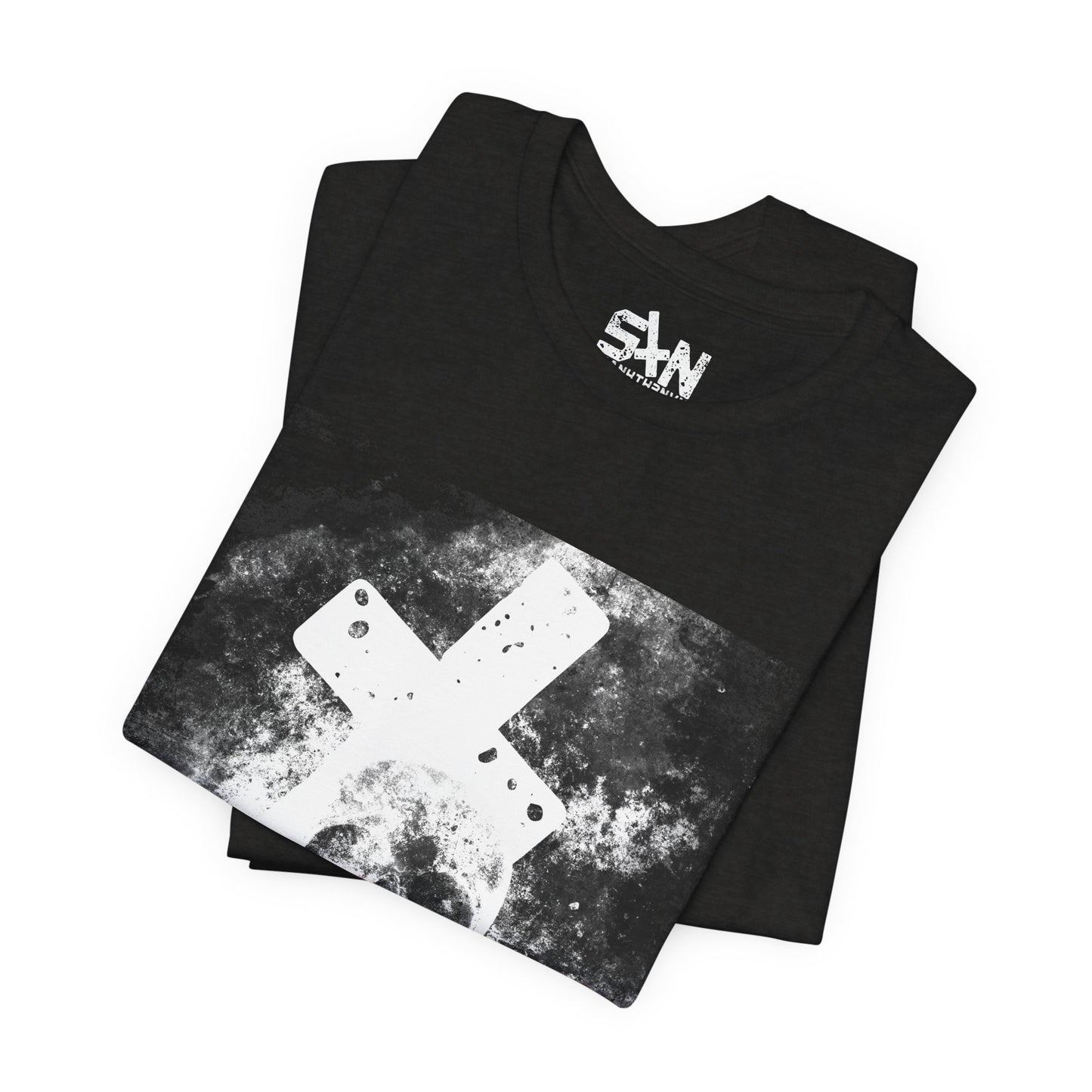 SPANKTHENUN White Cross Unisex Soft Tee