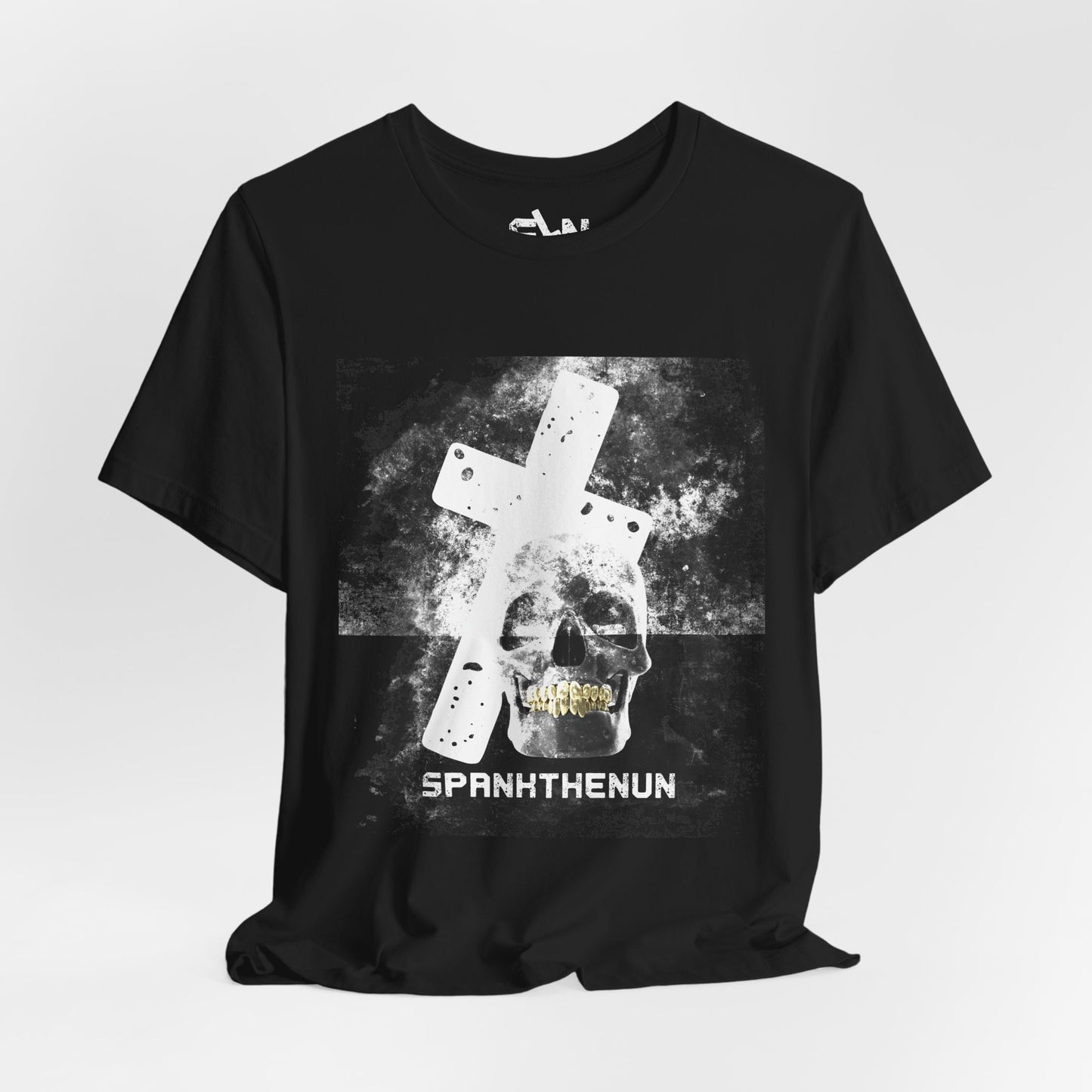 SPANKTHENUN White Cross Unisex Soft Tee