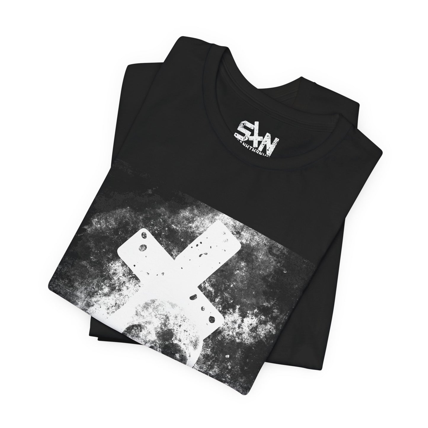 SPANKTHENUN White Cross Unisex Soft Tee