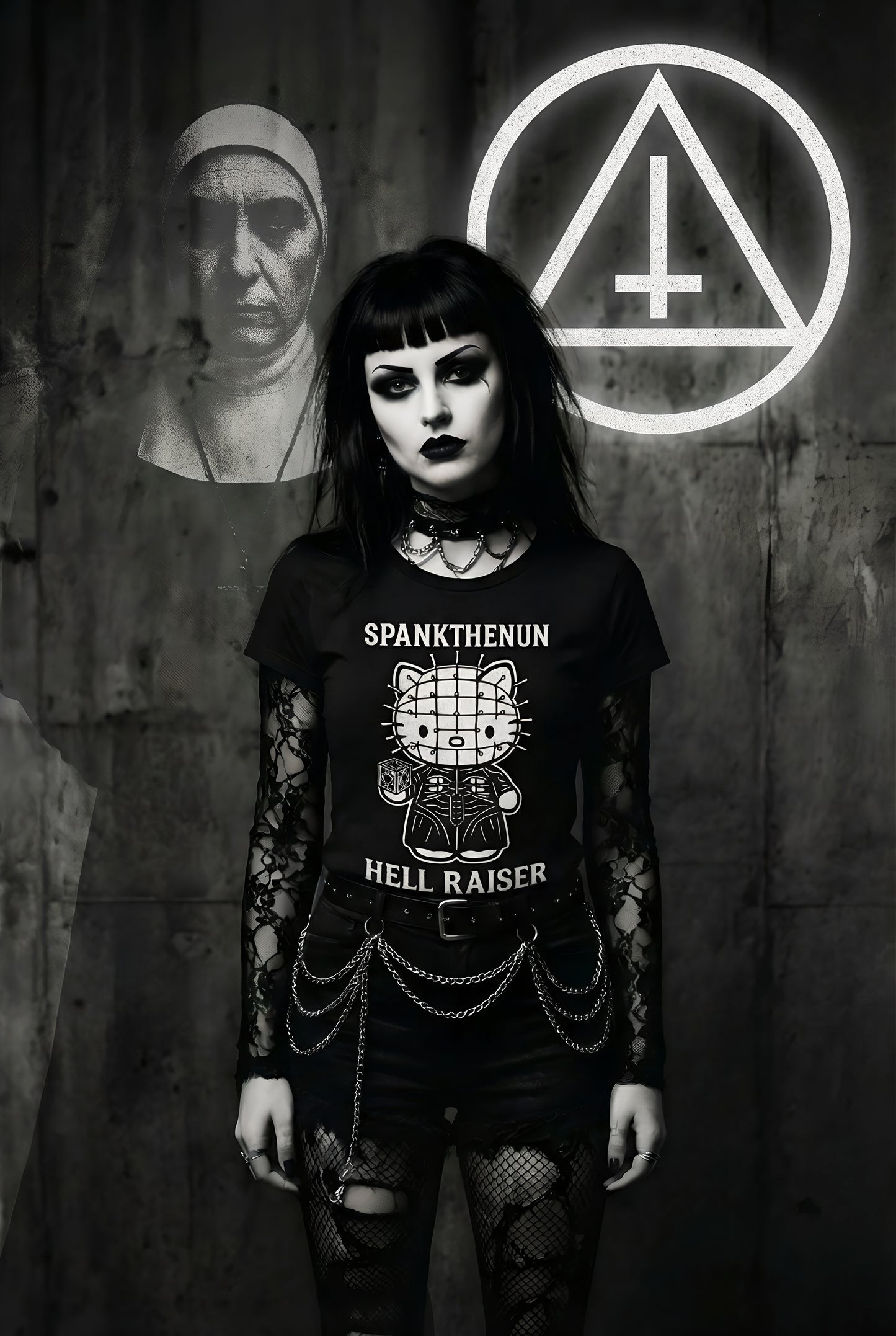 Hellraiser O Kitty Pinhead Tee — Hellraiser-Inspired Horror Cat T-Shirt