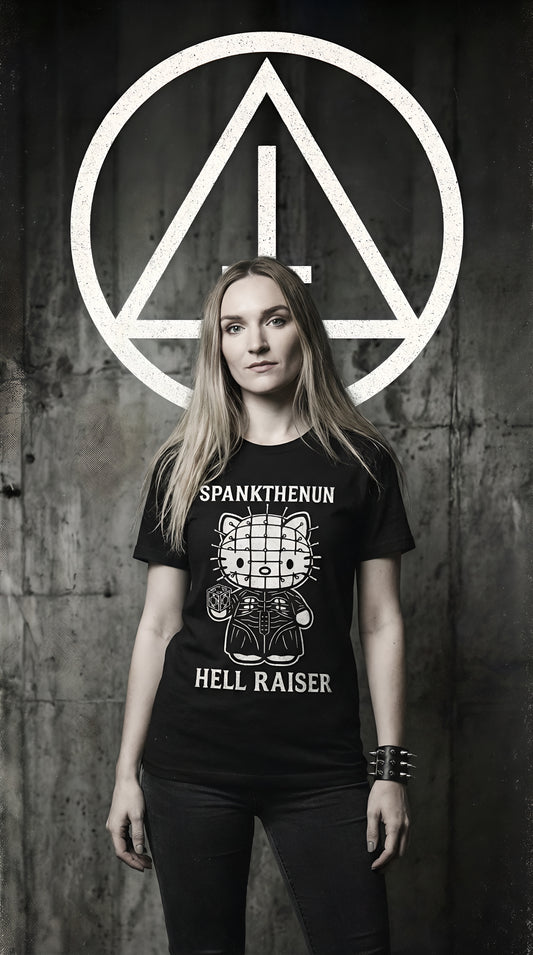 Hellraiser O Kitty Pinhead Tee — Hellraiser-Inspired Horror Cat T-Shirt