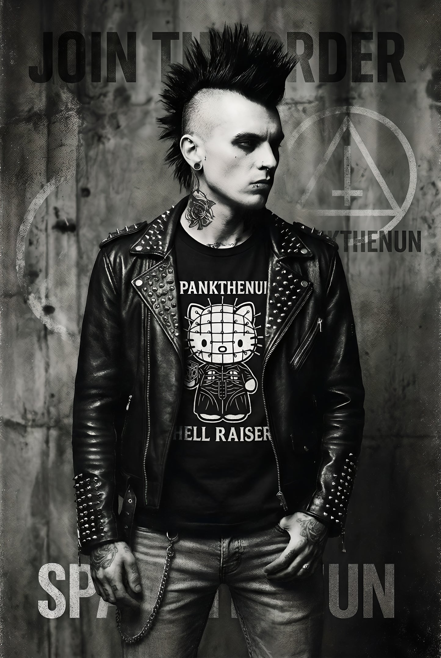 Hellraiser O Kitty Pinhead Tee — Hellraiser-Inspired Horror Cat T-Shirt